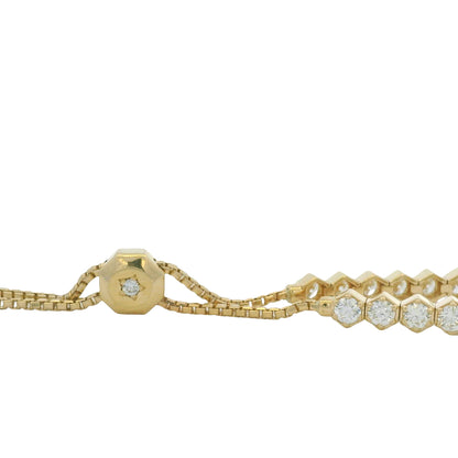14kt Yellow Gold Natural Diamond Toggle Tennis Bracelet 2.96Ctw&nbsp;
