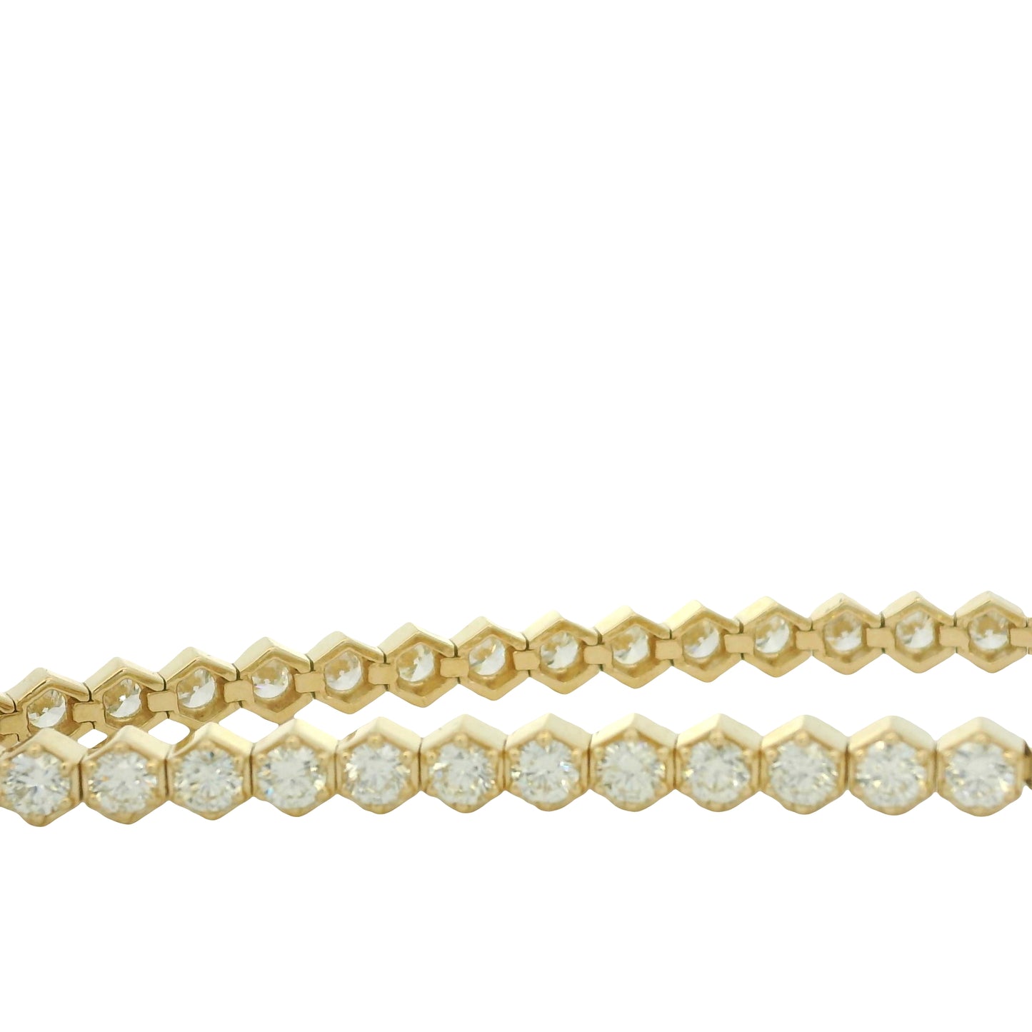 14kt Yellow Gold Natural Diamond Toggle Tennis Bracelet 2.96Ctw&nbsp;