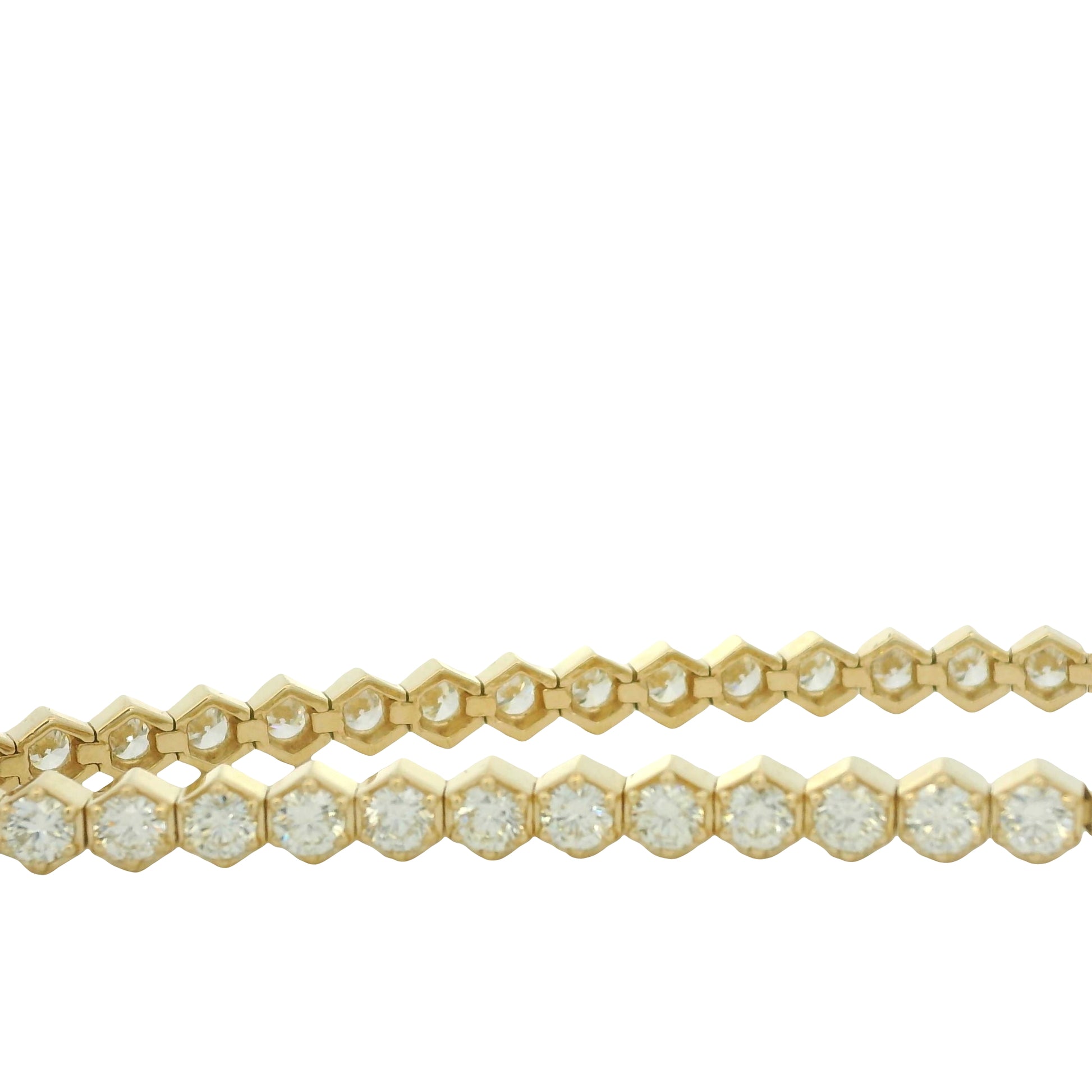14kt Yellow Gold Natural Diamond Toggle Tennis Bracelet 2.96Ctw&nbsp;