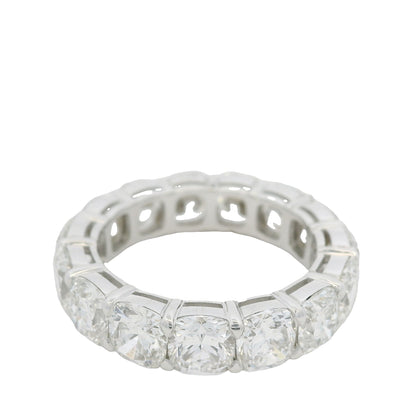 18K White gold Natural Cushion Cut Diamond Eternity Band