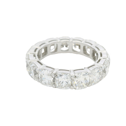 18K White gold Natural Cushion Cut Diamond Eternity Band