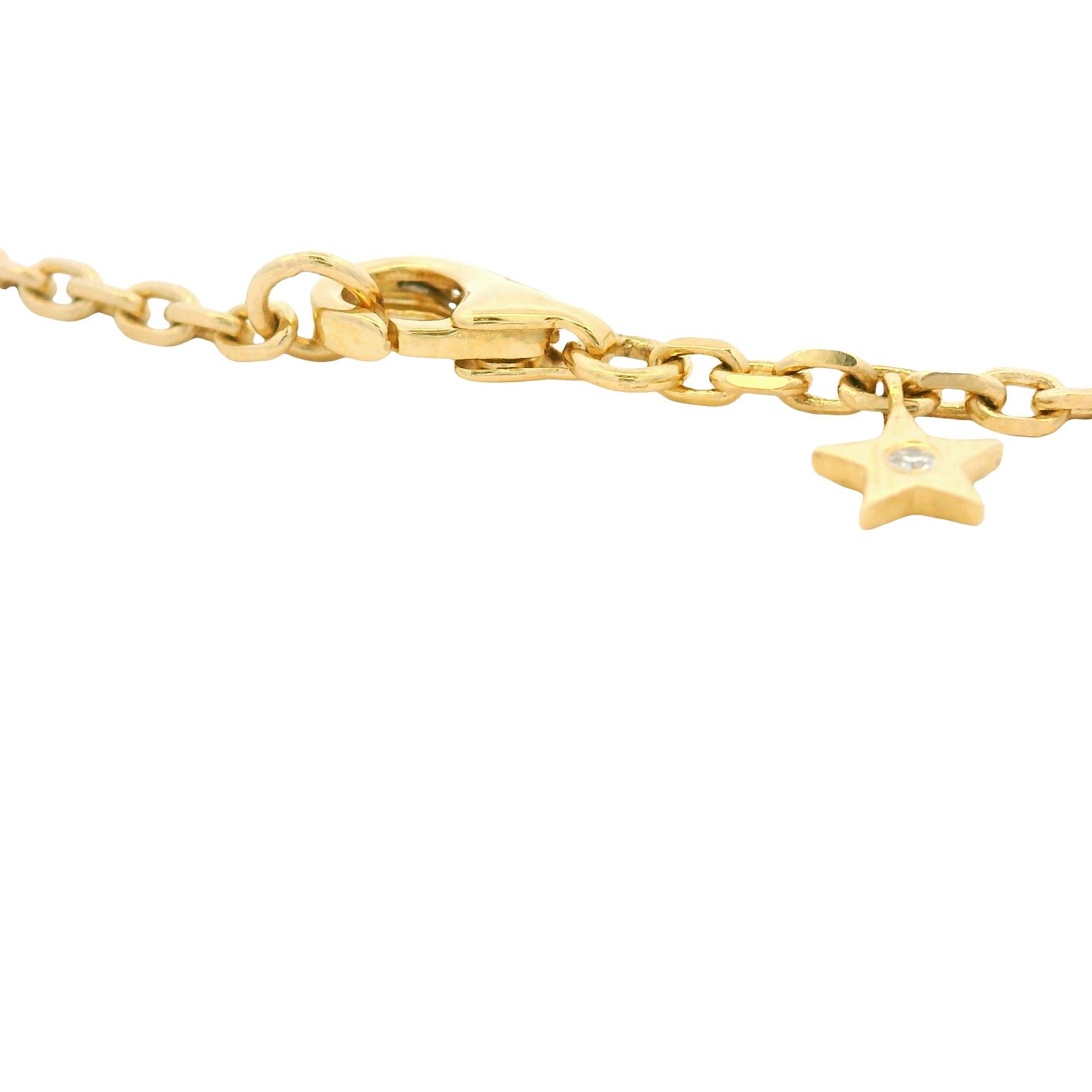 18K Yellow Gold Natural Oval Emerald & Diamond Bezel Set Chain Bracelet