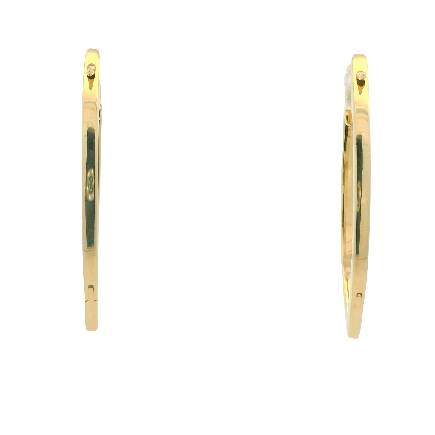 14K Yellow Gold Natural Round Brilliant Diamond Pointed Hoop Earrings