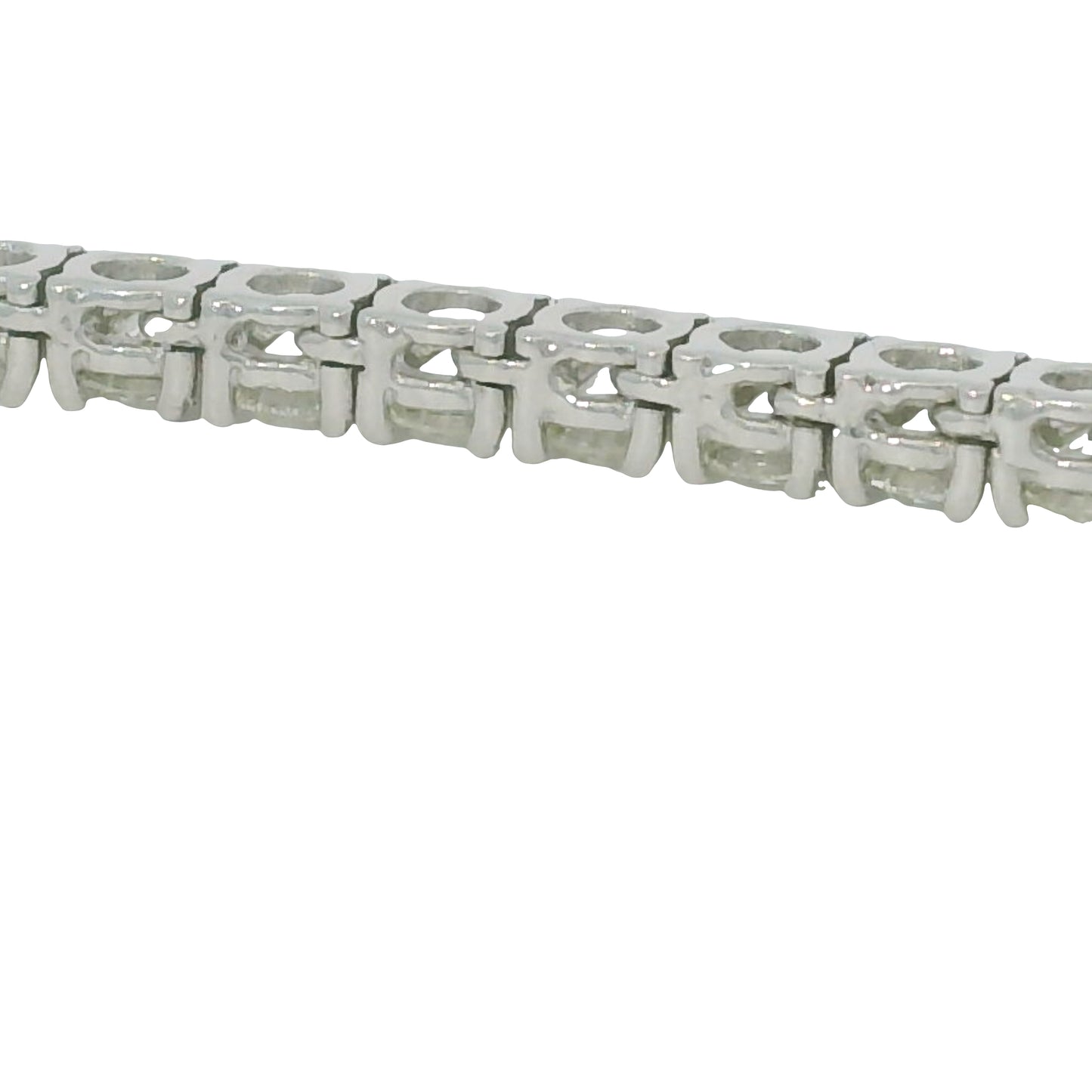 14k White Gold Natural 17.76 Carat Diamond Tennis Necklace