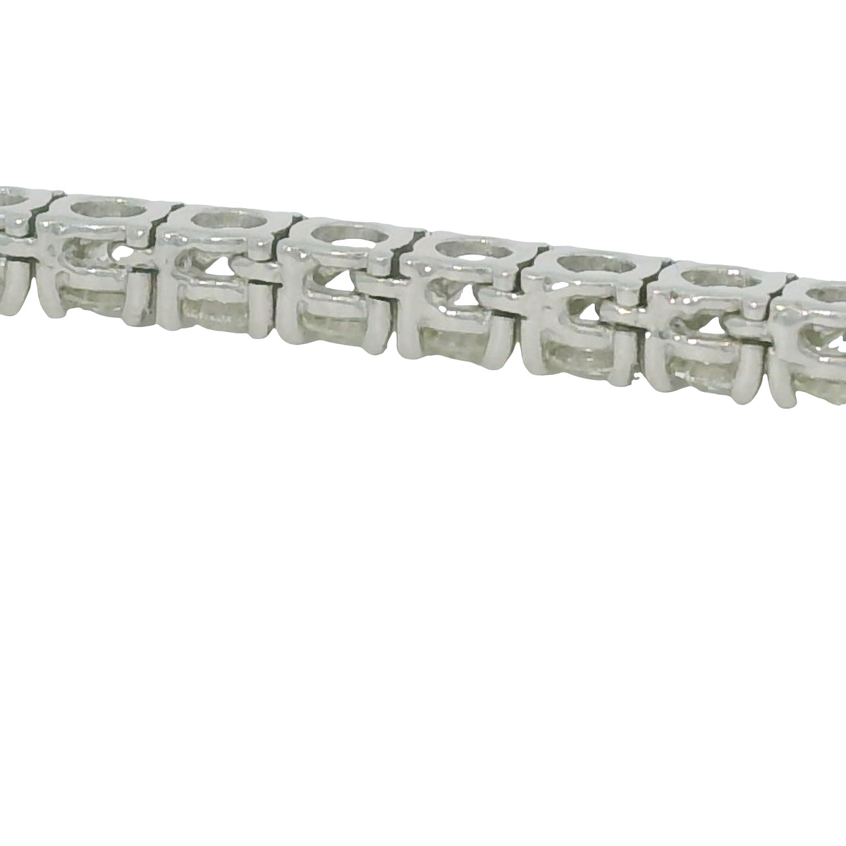 14k White Gold Natural 17.76 Carat Diamond Tennis Necklace — product photo 6