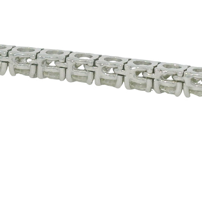 14k White Gold Natural 17.76 Carat Diamond Tennis Necklace