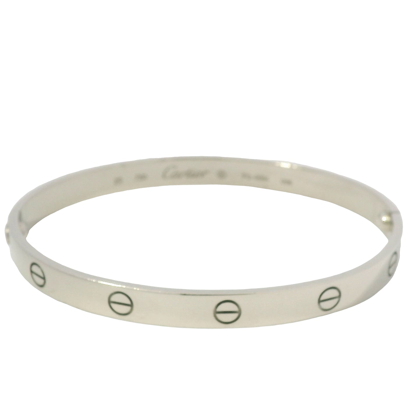 Cartier LOVE 18k White Gold Classic Model Size 20 Bangle Bracelet