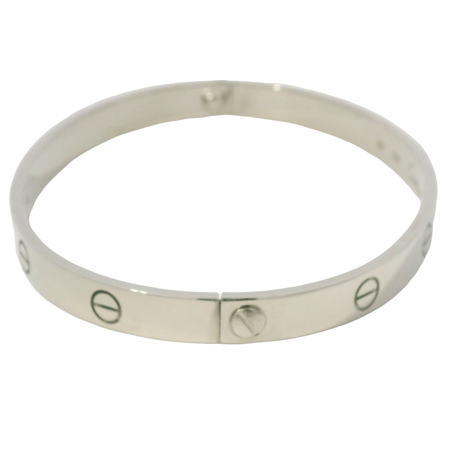Cartier LOVE 18k White Gold Classic Model Size 20 Bangle Bracelet