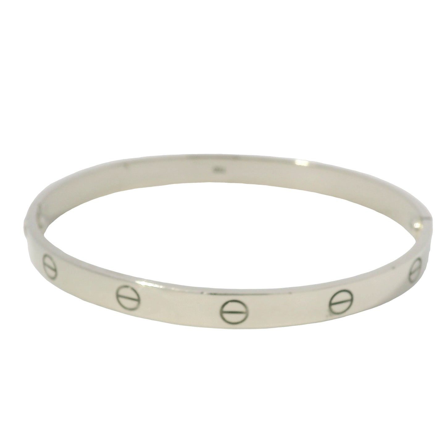 Cartier LOVE 18k White Gold Classic Model Size 20 Bangle Bracelet