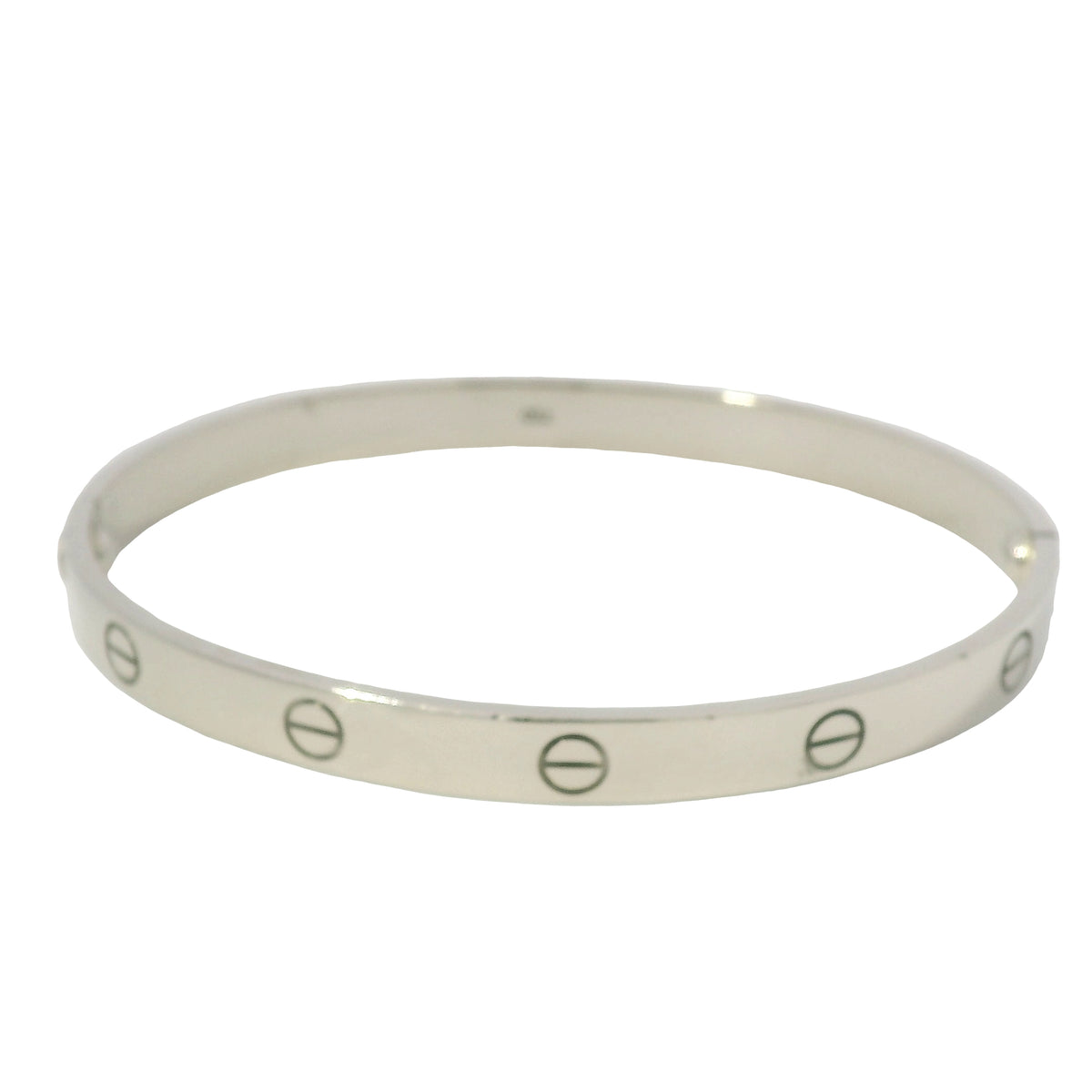Cartier LOVE 18k White Gold Classic Model Size 20 Bangle Bracelet — product photo 3