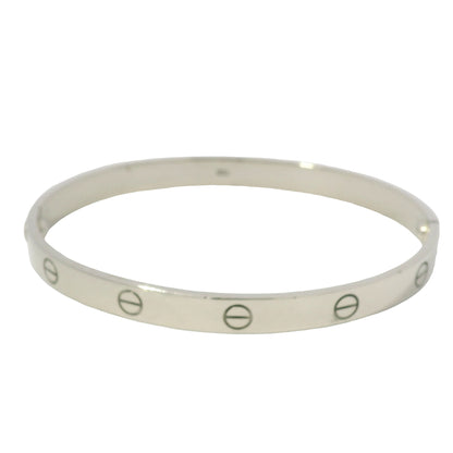 Cartier LOVE 18k White Gold Classic Model Size 20 Bangle Bracelet