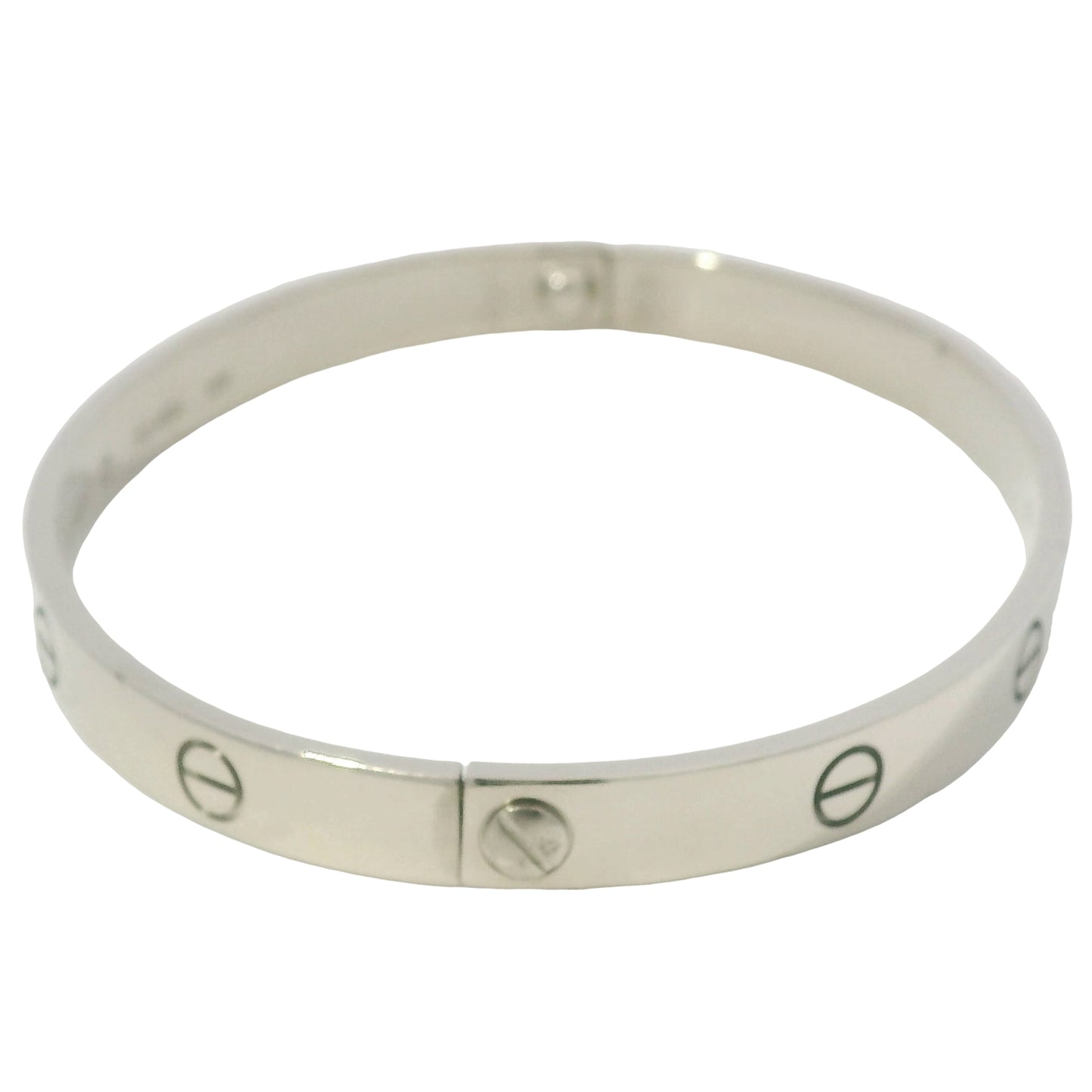 Cartier LOVE 18k White Gold Classic Model Size 20 Bangle Bracelet