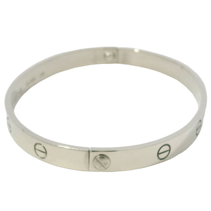 Cartier LOVE 18k White Gold Classic Model Size 20 Bangle Bracelet