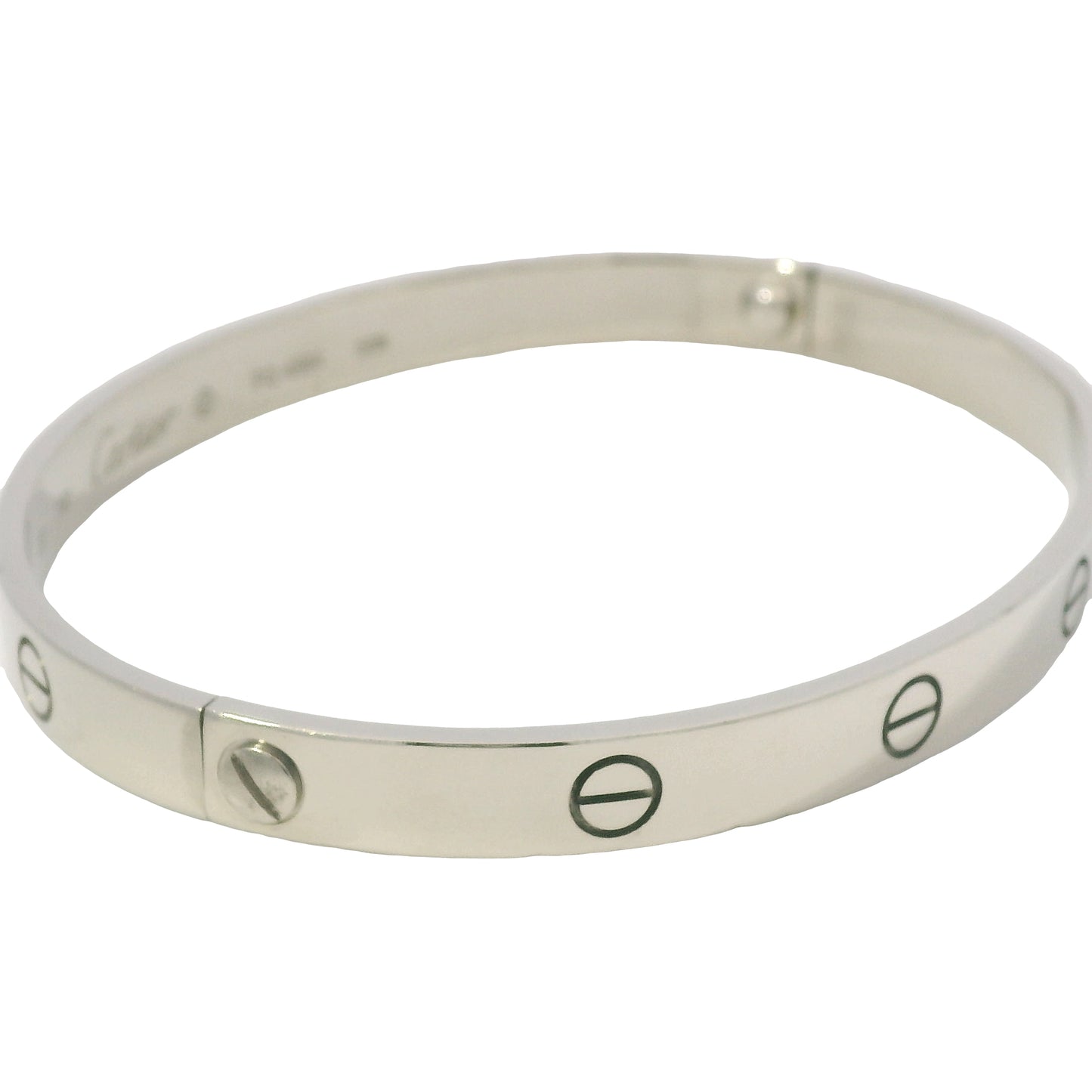 Cartier LOVE 18k White Gold Classic Model Size 20 Bangle Bracelet