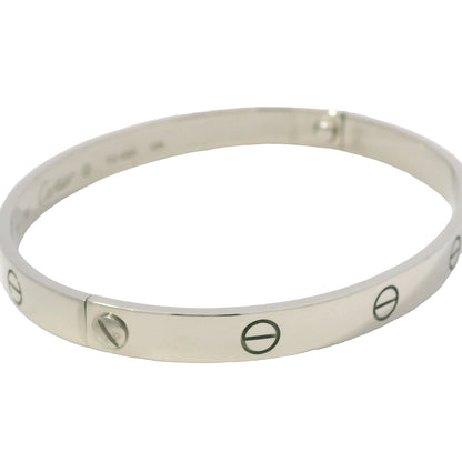 Cartier LOVE 18k White Gold Classic Model Size 20 Bangle Bracelet