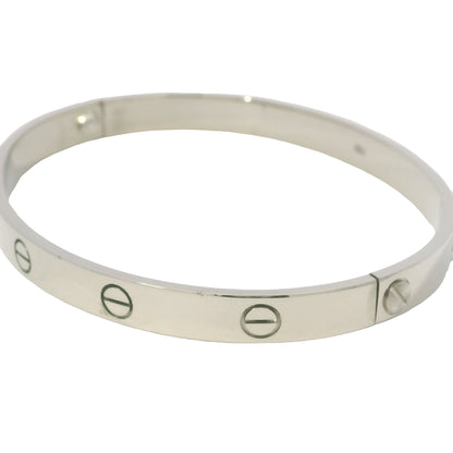 Cartier LOVE 18k White Gold Classic Model Size 20 Bangle Bracelet