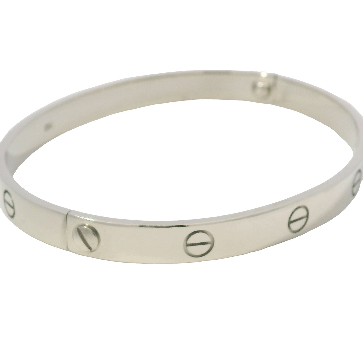 Cartier LOVE 18k White Gold Classic Model Size 20 Bangle Bracelet