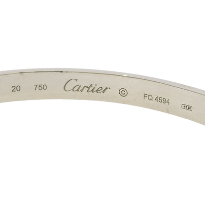 Cartier LOVE 18k White Gold Classic Model Size 20 Bangle Bracelet