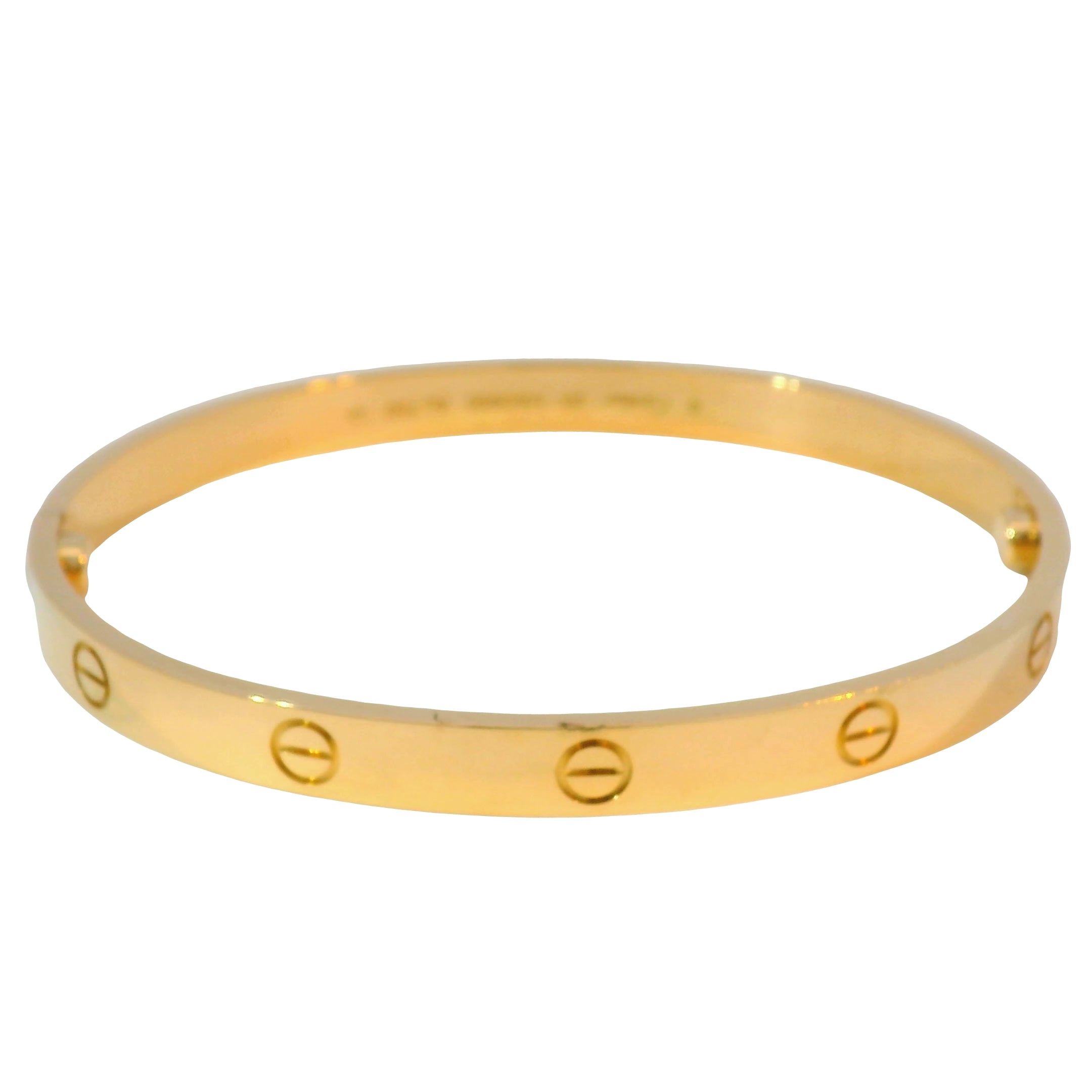 Cartier LOVE 18K Rose Gold Size 20 Classic Model Bangle Bracelet