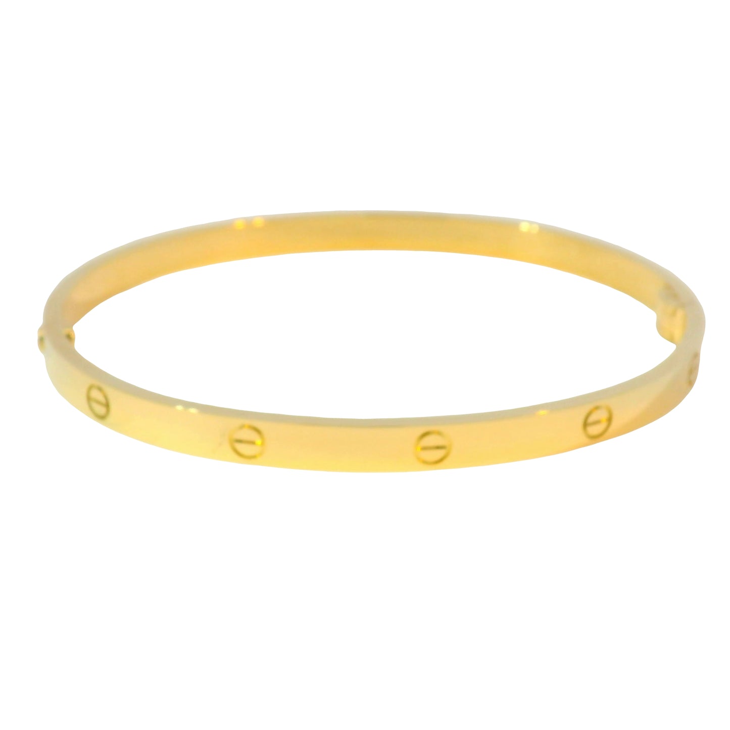 Cartier LOVE 18k Yellow Gold Size 20 Thin Bangle Bracelet