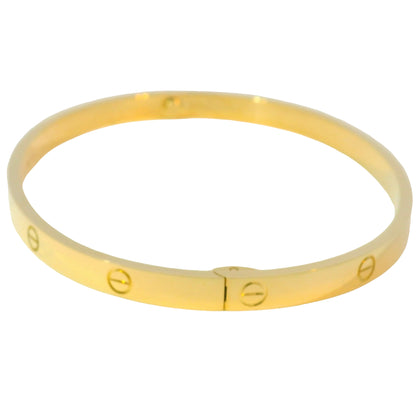 Cartier LOVE 18k Yellow Gold Size 20 Thin Bangle Bracelet