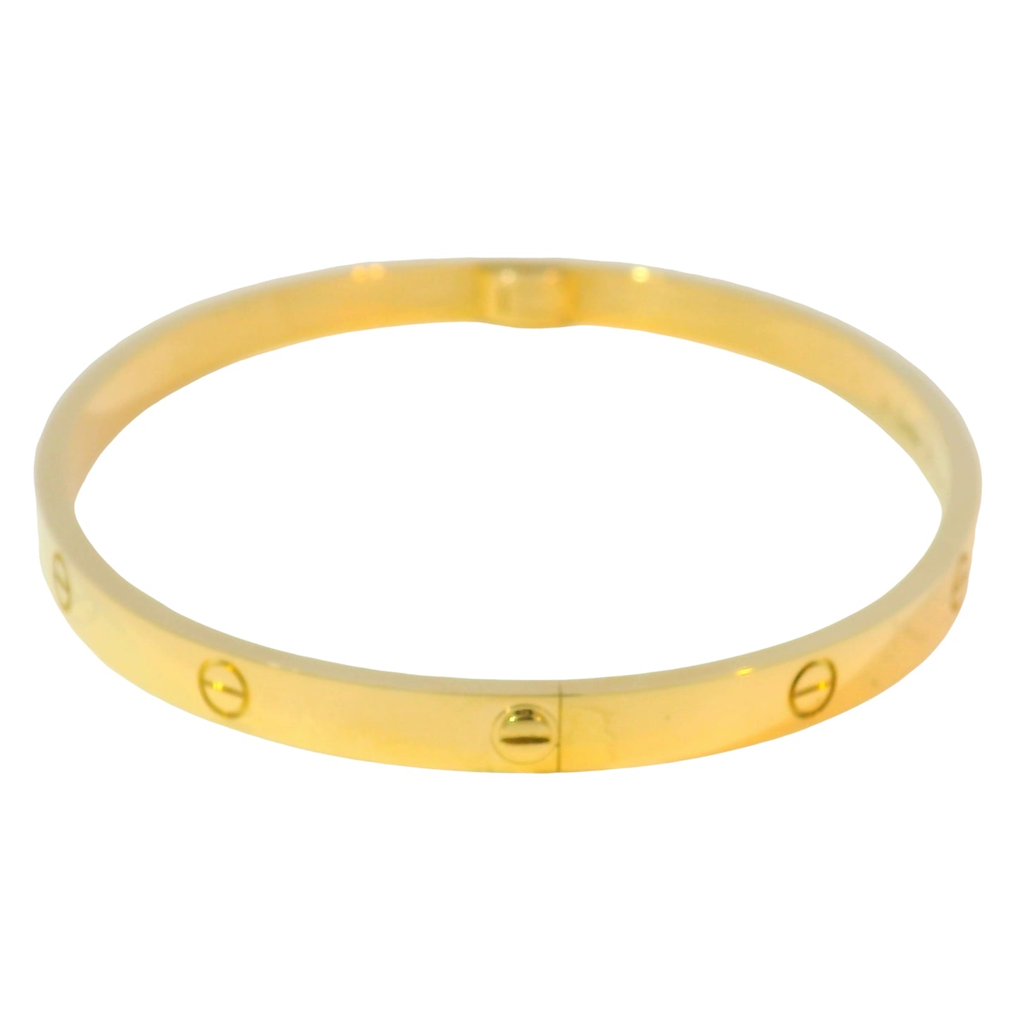 Cartier LOVE 18k Yellow Gold Size 20 Thin Bangle Bracelet