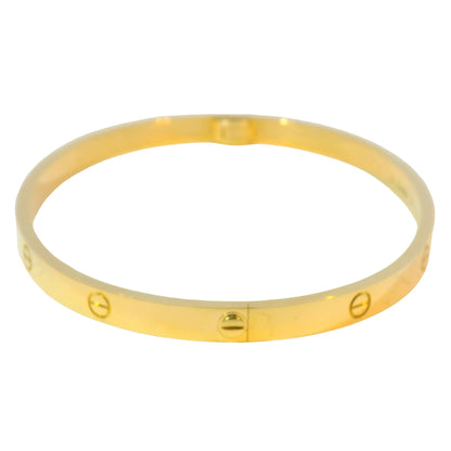 Cartier LOVE 18k Yellow Gold Size 20 Thin Bangle Bracelet