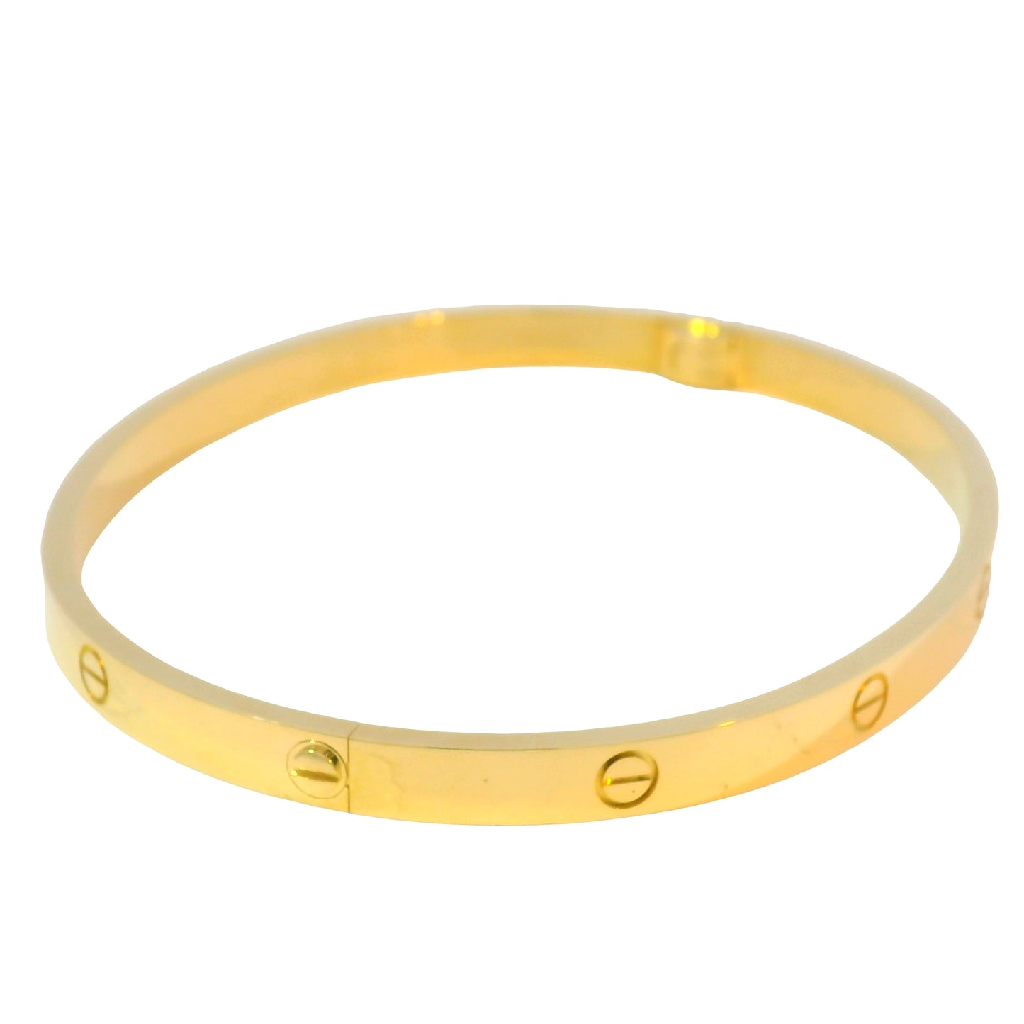 Cartier LOVE 18k Yellow Gold Size 20 Thin Bangle Bracelet