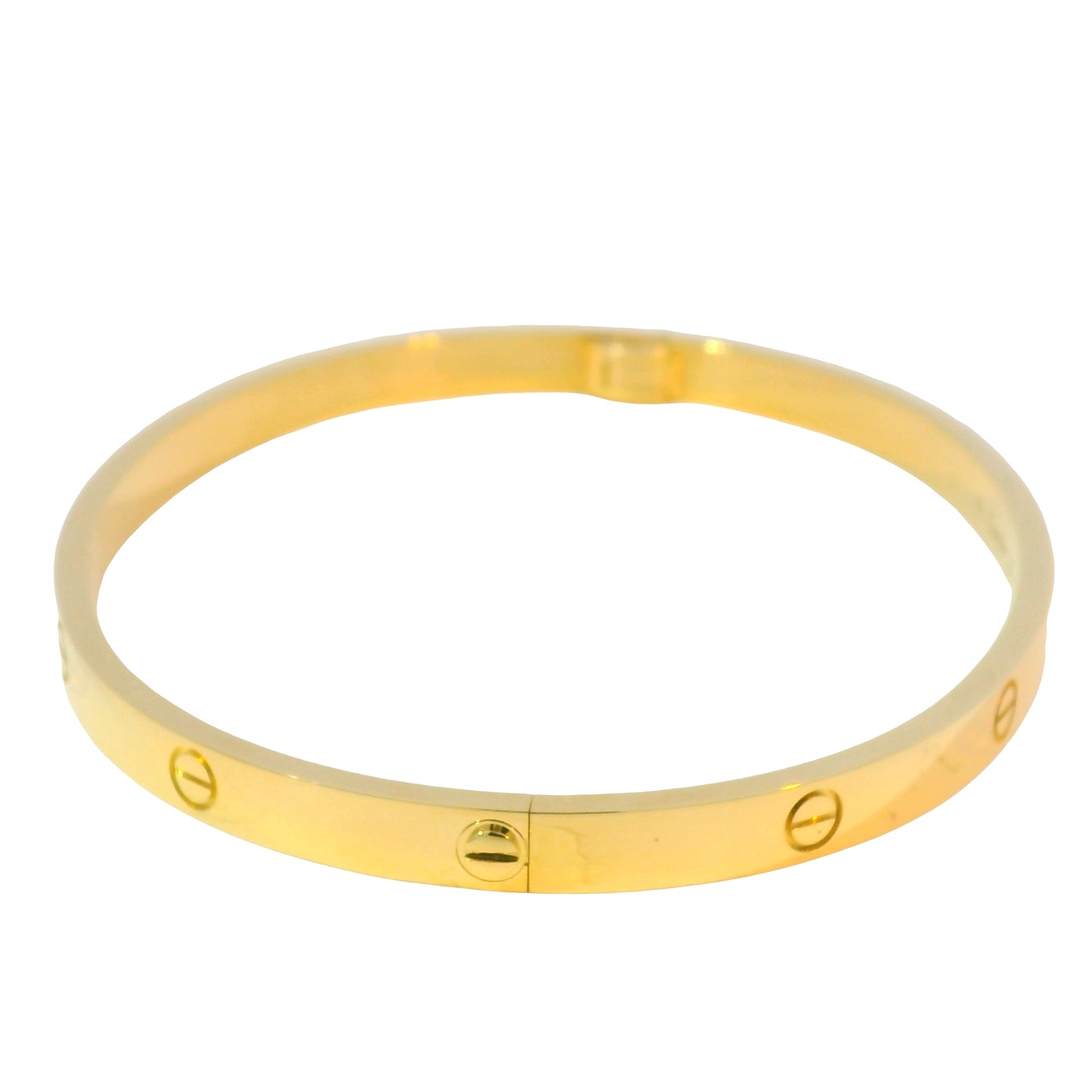 Cartier LOVE 18k Yellow Gold Size 20 Thin Bangle Bracelet