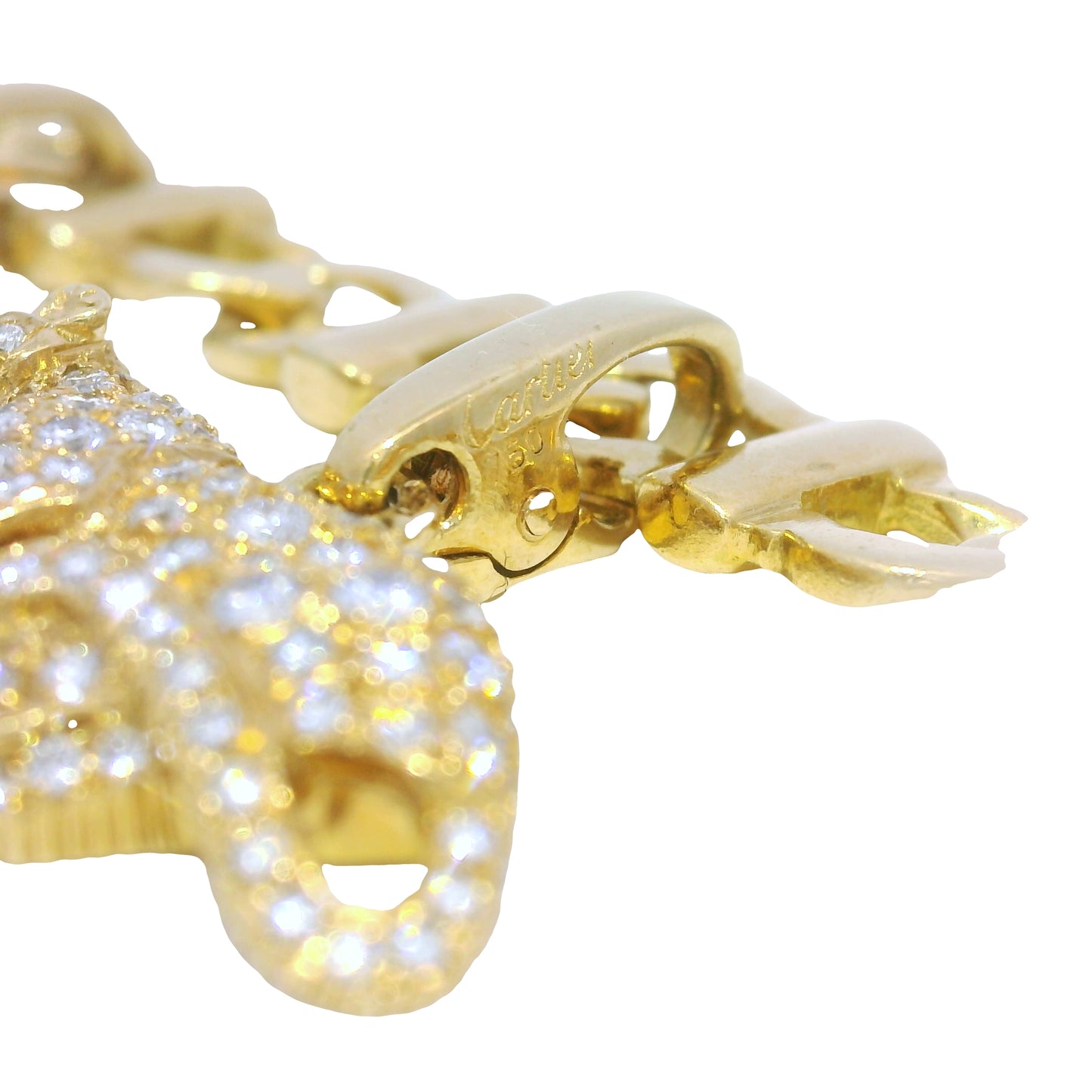 Cartier 18k Yellow Gold Charm Bracelet With 7 Charms