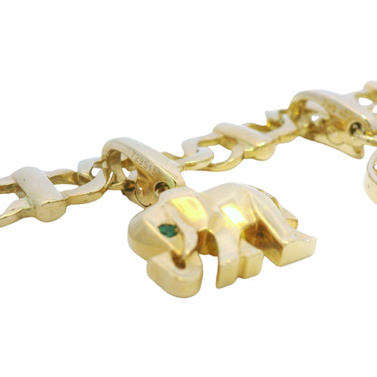 Cartier 18k Yellow Gold Charm Bracelet With 7 Charms