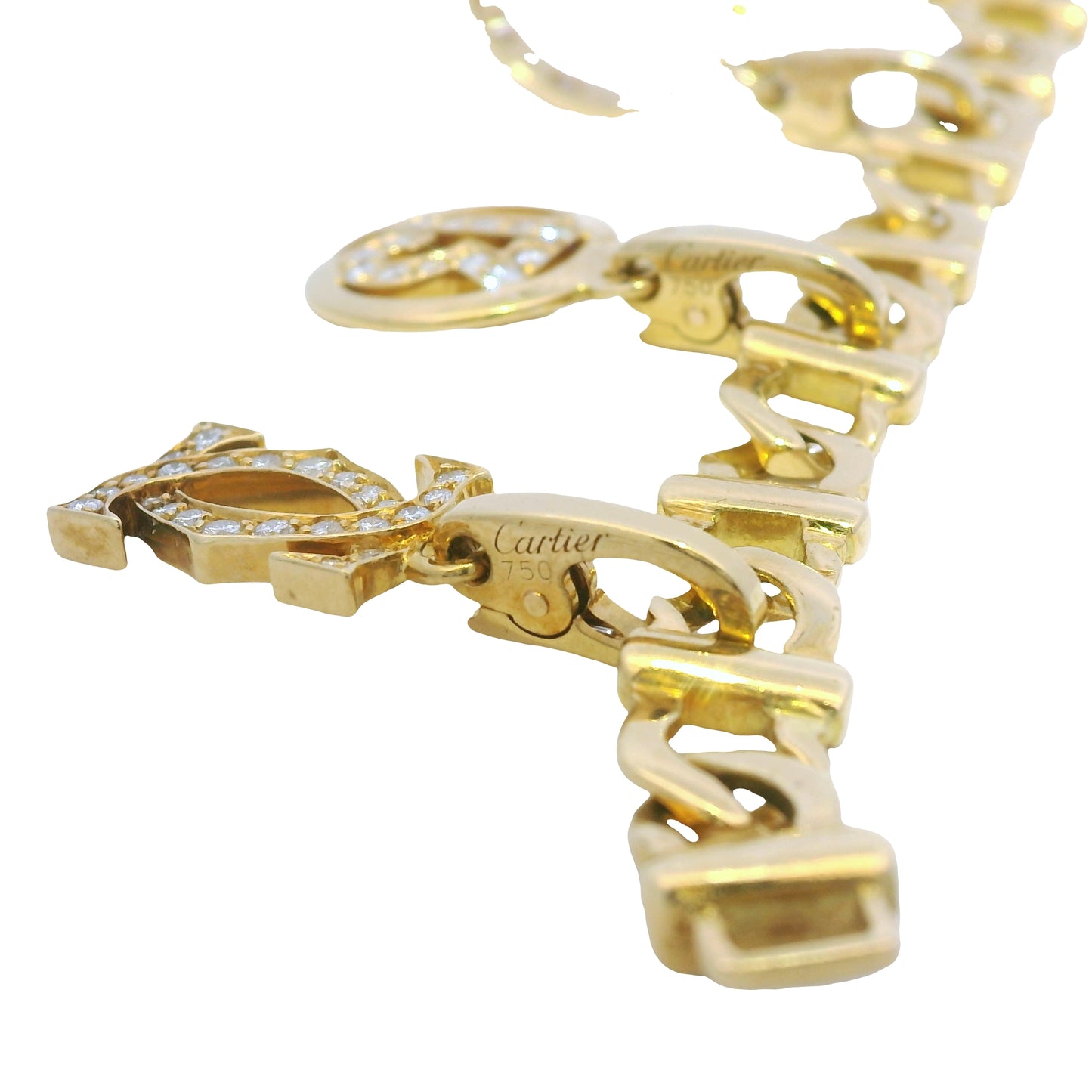 Cartier 18k Yellow Gold Charm Bracelet With 7 Charms