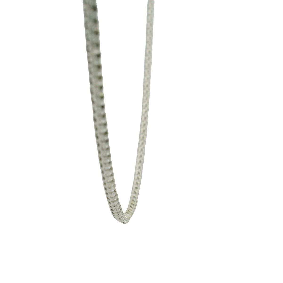 14k White Gold Natural 3.50 Carat Diamond Adjustable Tennis Necklace — product photo 11