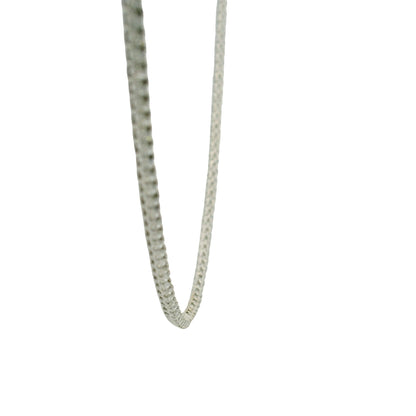 14k White Gold Natural 3.50 Carat Diamond Adjustable Tennis Necklace
