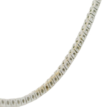14k White Gold Natural 3.50 Carat Diamond Adjustable Tennis Necklace