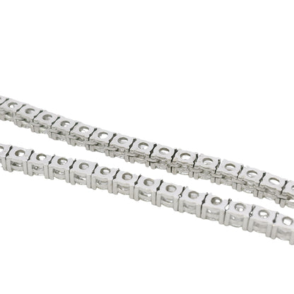 14k White Gold Natural 12.65 Carat Diamond Tennis Necklace