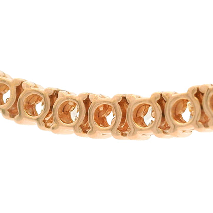 14k Rose Gold Natural 15.05 Carat Diamond Tennis Necklace