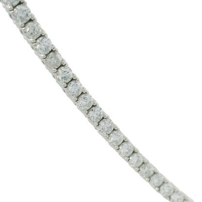 14K Two-Tone Gold Natural Diamond & Emerald Pendant Tennis Necklace