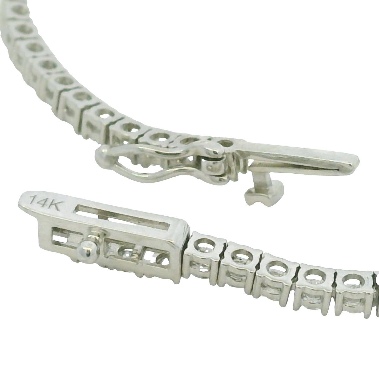 14k White Gold Natural Diamond & Tanzanite Pendant Tennis Necklace