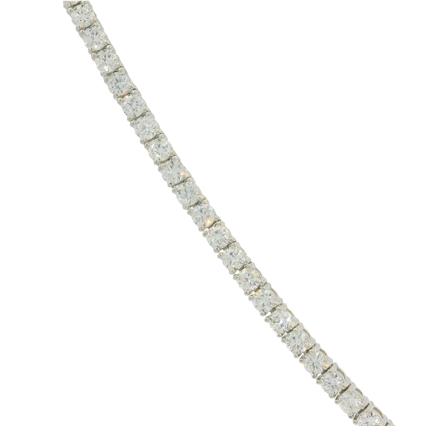14k White Gold Natural Diamond & Tanzanite Pendant Tennis Necklace