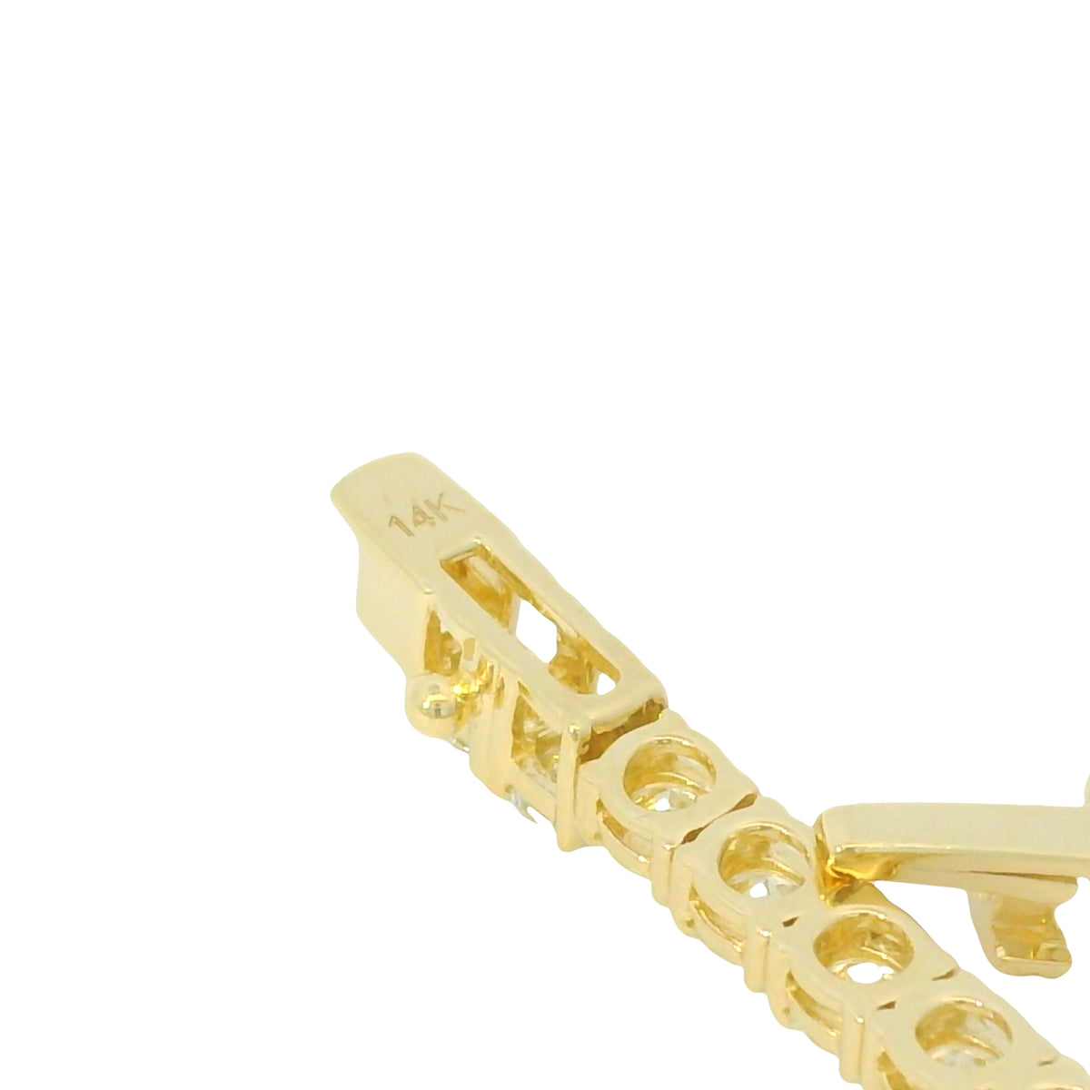 14k Yellow Gold Natural 17.35 Carat Round Brilliant Cut Diamond Tennis Necklace