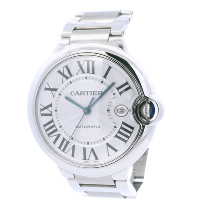 Cartier Ballon Bleu 42mm White Roman Dial Men's Watch