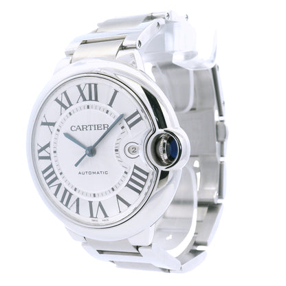 Cartier Ballon Bleu 42mm White Roman Dial Men's Watch