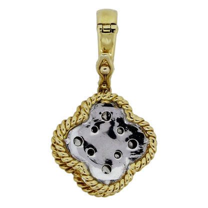 18k Yellow Gold .40ctw Diamond Clover Pendant
