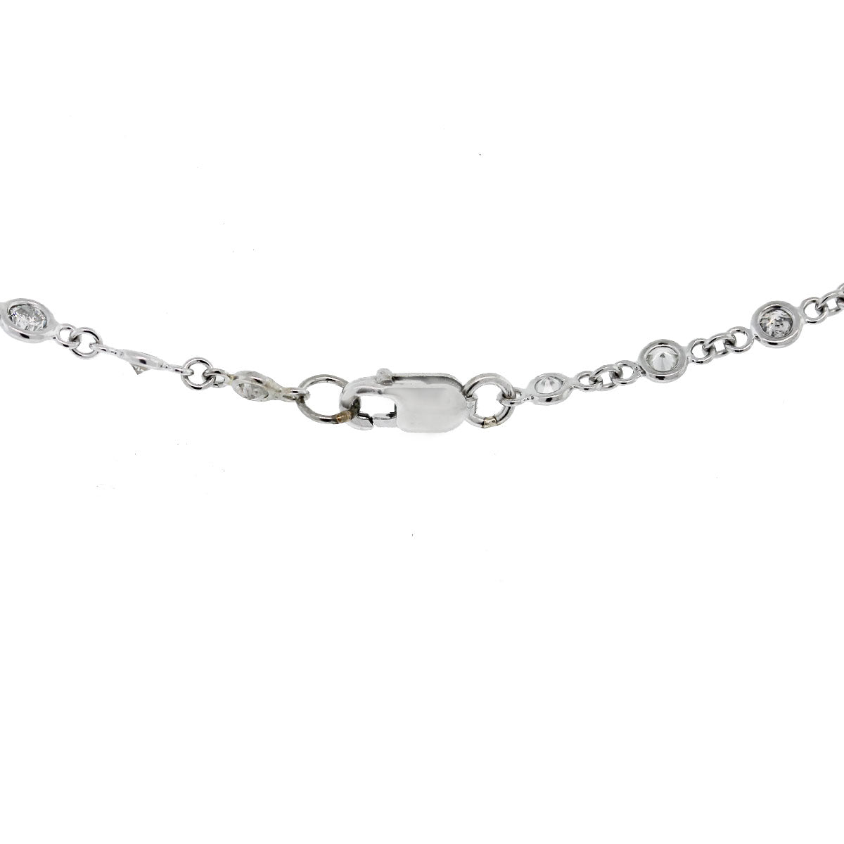 Platinum 2.47ctw Diamonds By The Yard 16" Necklace