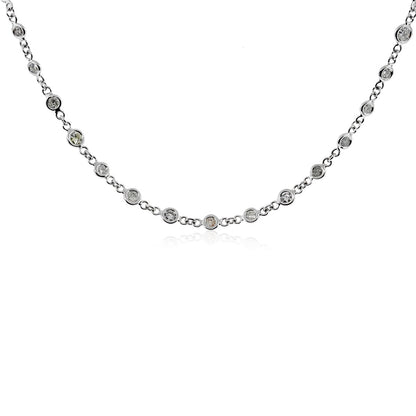 Platinum 2.47ctw Diamonds By The Yard 16" Necklace