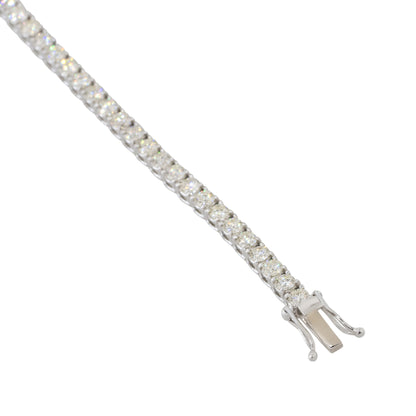 14k White Gold 5.60ctw Round Diamond Tennis 7" Bracelet
