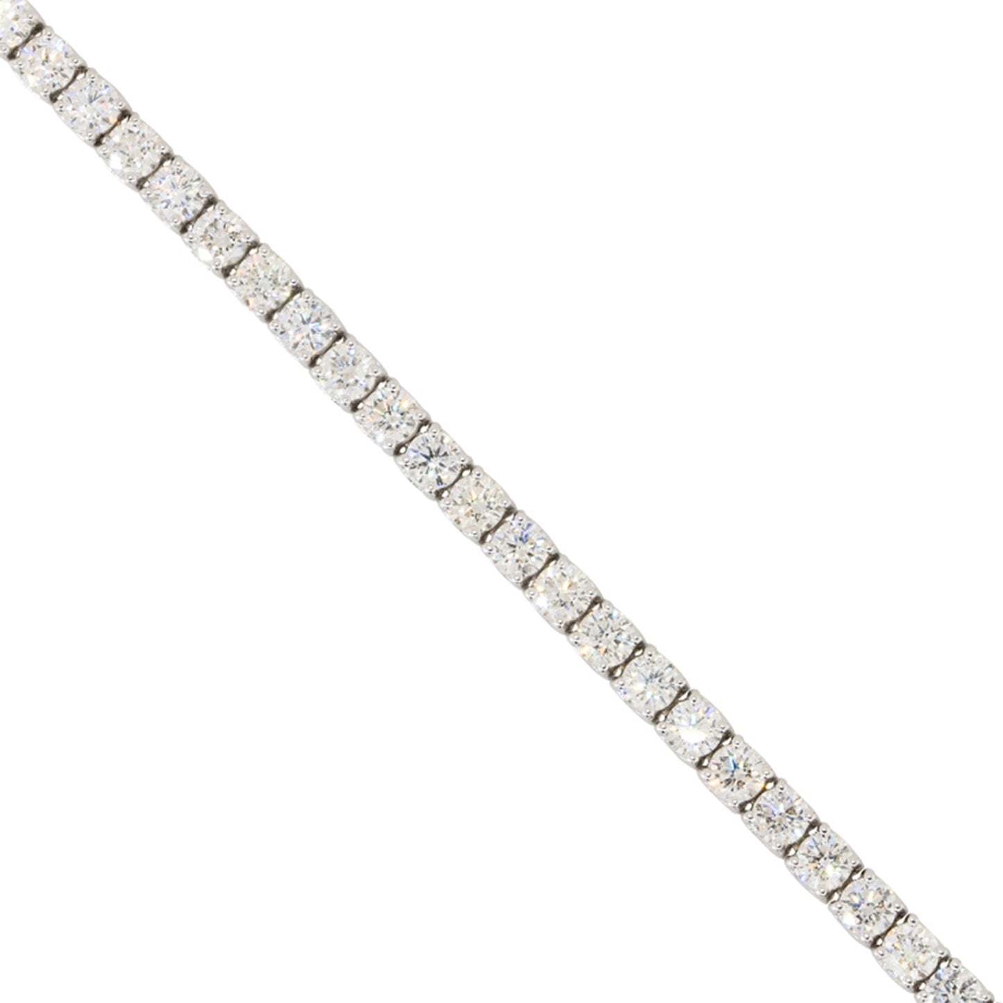 14k White Gold 8.69ctw Round Brilliant Diamond Tennis Bracelet