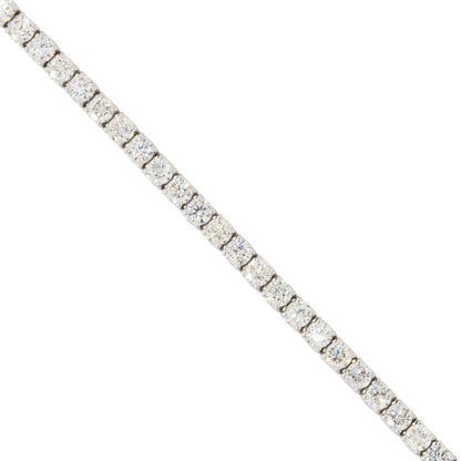 14k White Gold 8.69ctw Round Brilliant Diamond Tennis Bracelet
