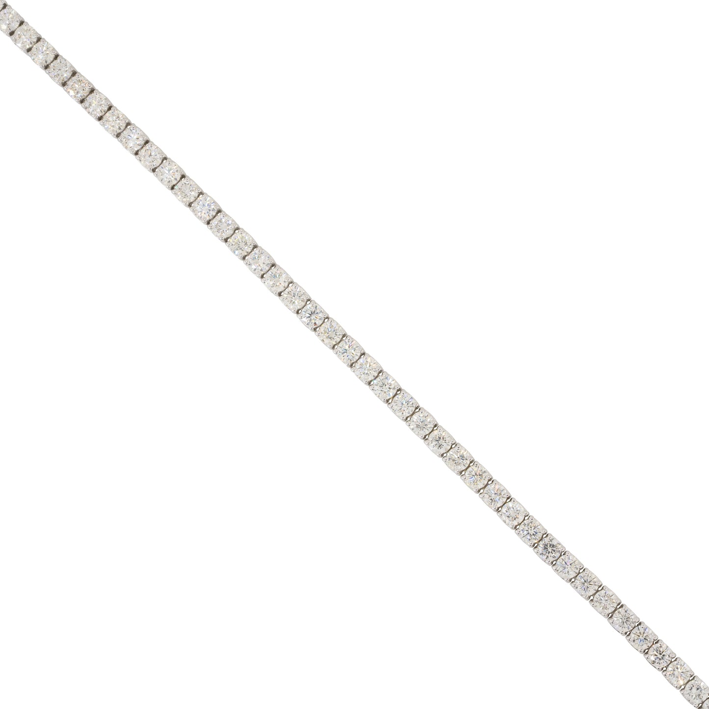 14k White Gold 8.69ctw Round Brilliant Diamond Tennis Bracelet